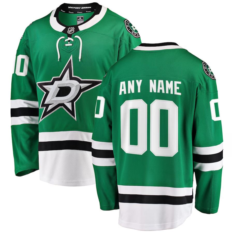 Men Dallas Stars Fanatics Branded Green Home Breakaway Custom NHL Jersey